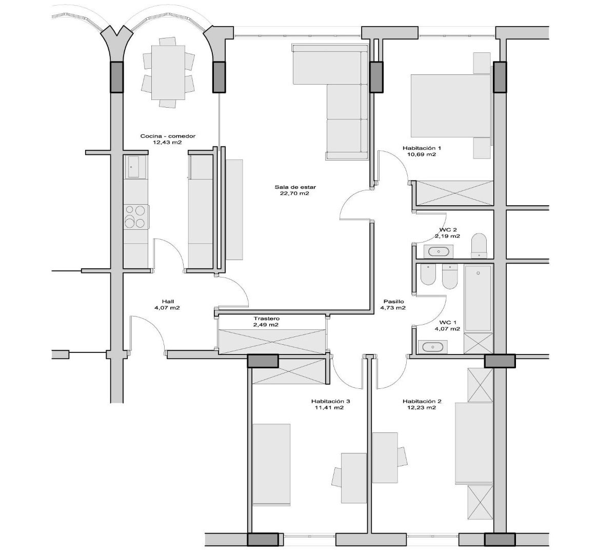 R039: Reforma parcial de vivienda (Tolosa)