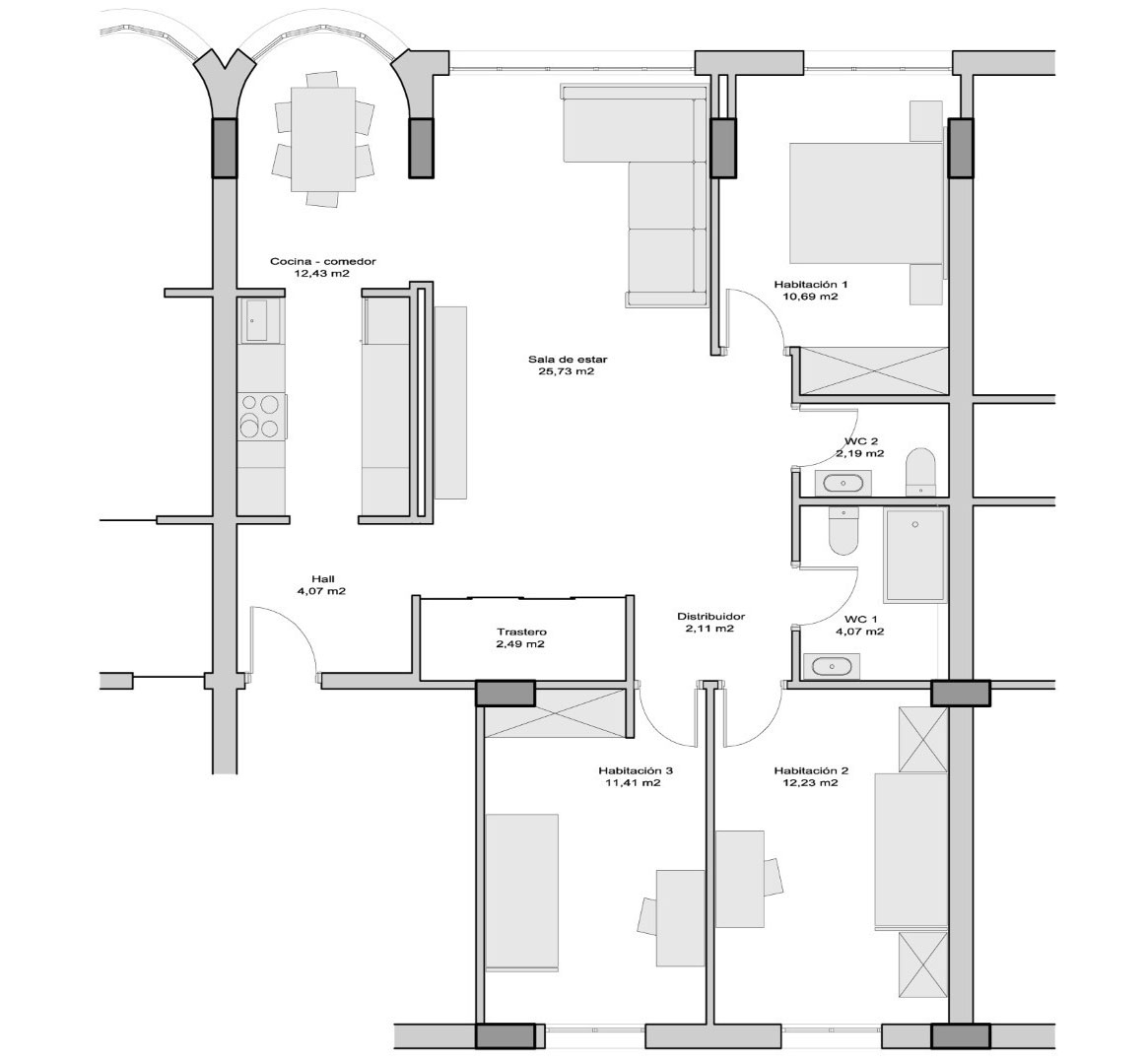 R039: Reforma parcial de vivienda (Tolosa)